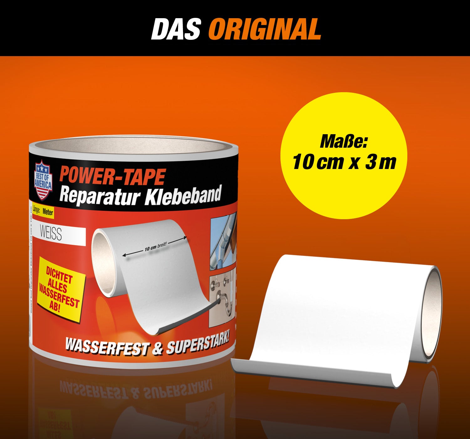 Smart Tool Reparatur Klebeband 10x300cm weiß