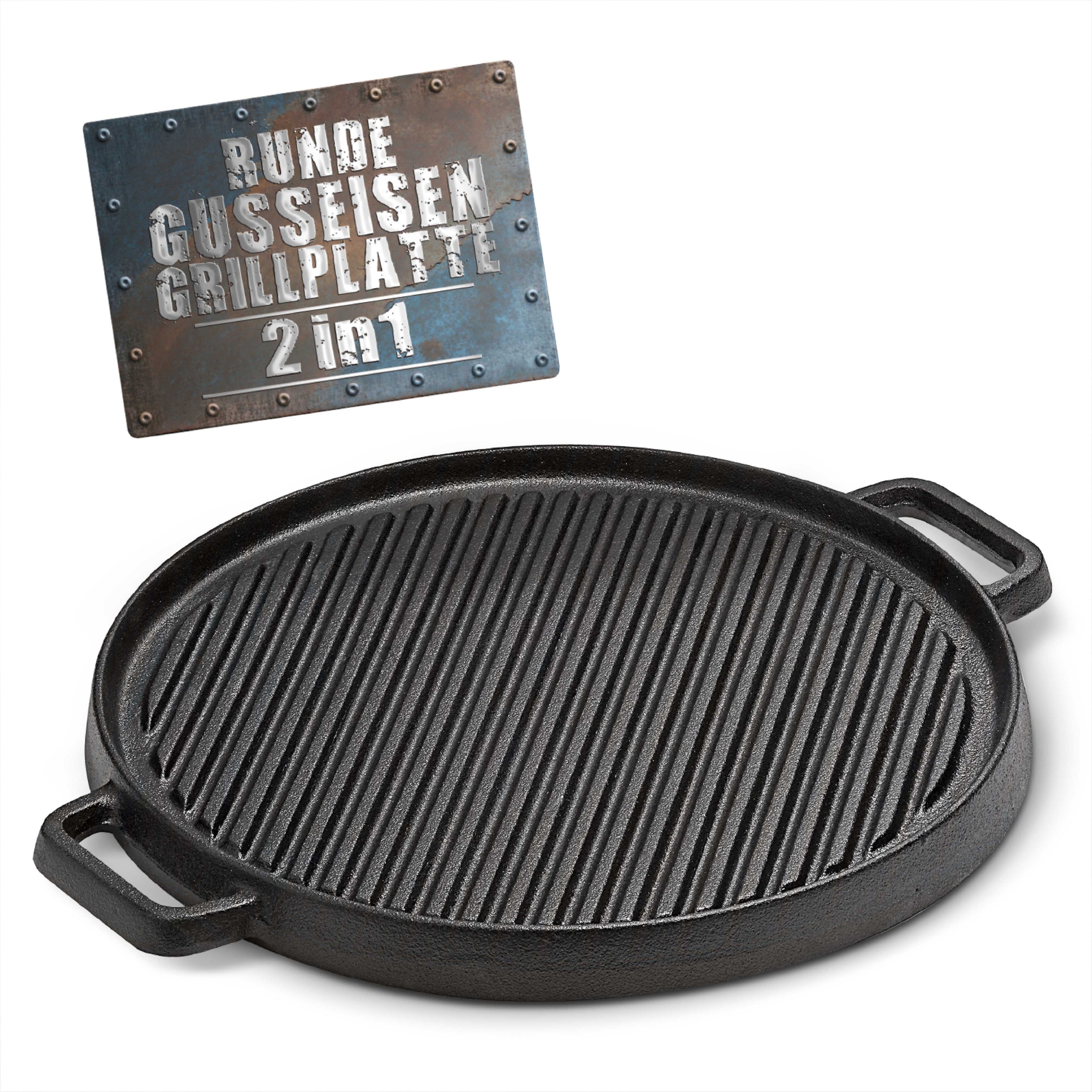 BBQ Boss 2 in 1 Grillplatte rund, 30cm