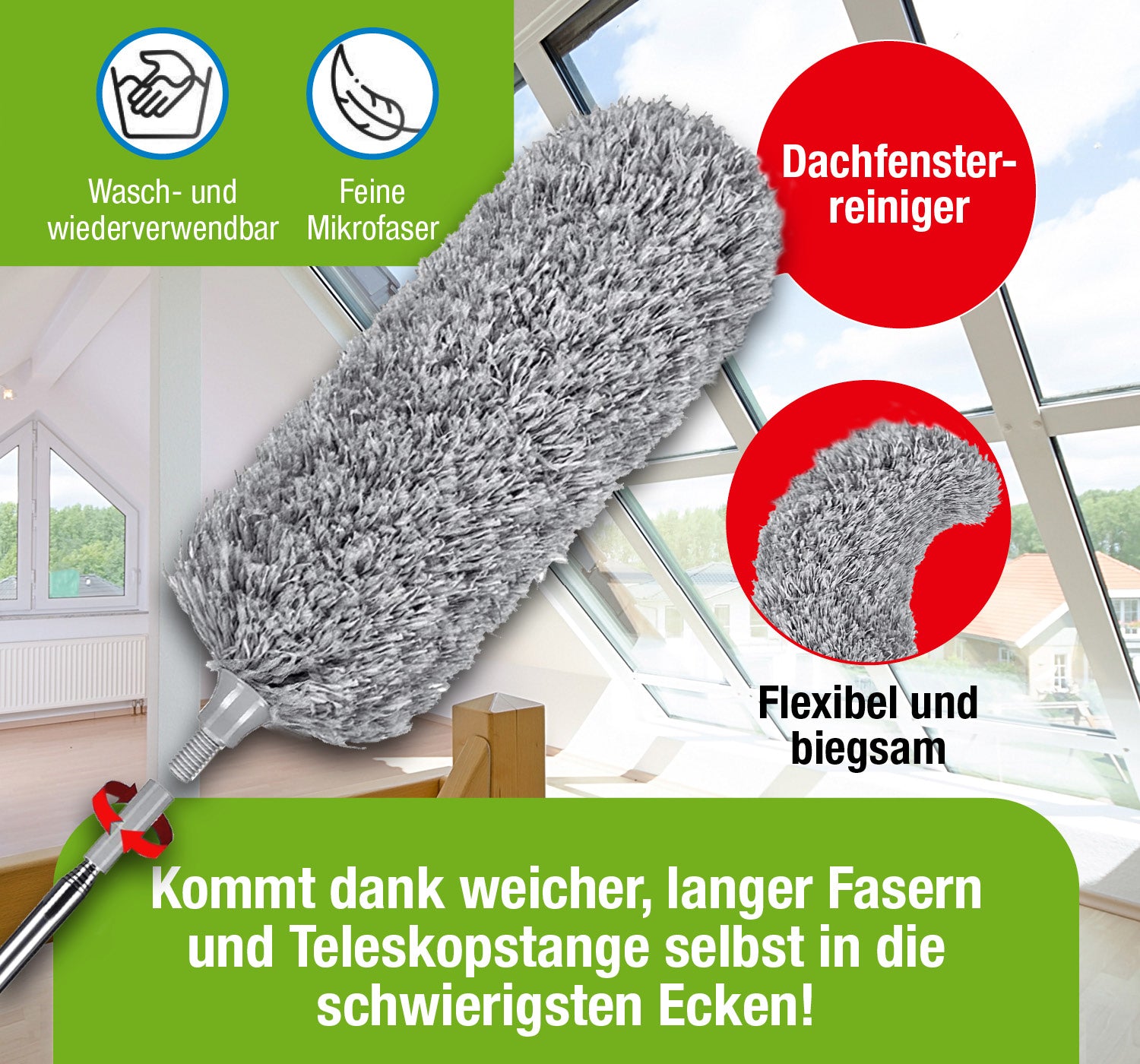 Clever Clean Teleskop-Staubwedel 5-tlg