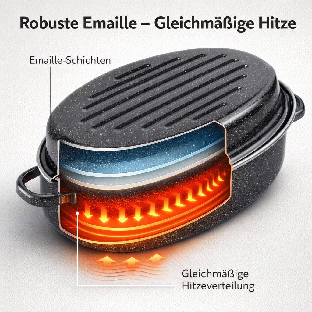 Cucinova Emaille Bräter 38cm