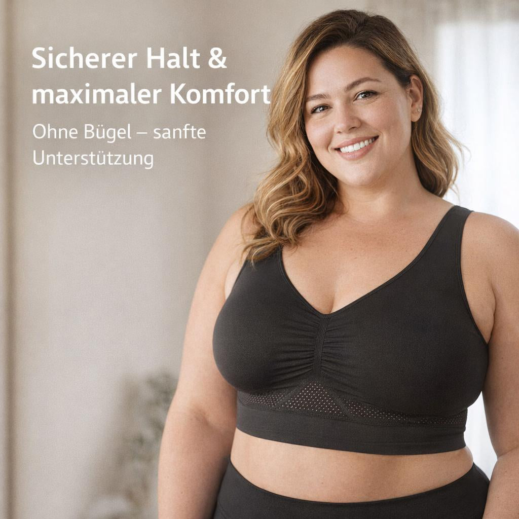 Smart Tex Sport BH 3er Set "Sporty" Klassik, Gr. L - Smarttex Sport BH-Set Damen – 3er Set Sport-BHs, Bequemer Komfort-BH ohne Bügel, Atmungsaktiv & Elastisch, Ideal für Fitness, Yoga, Training und Alltag, Größe L