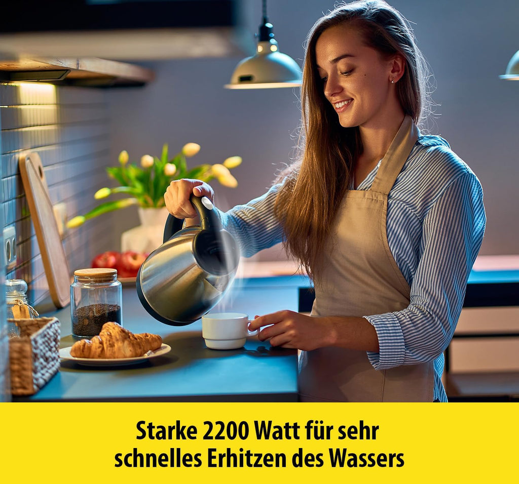 Carrera Wasserkocher Edelstahl 1,7 Liter