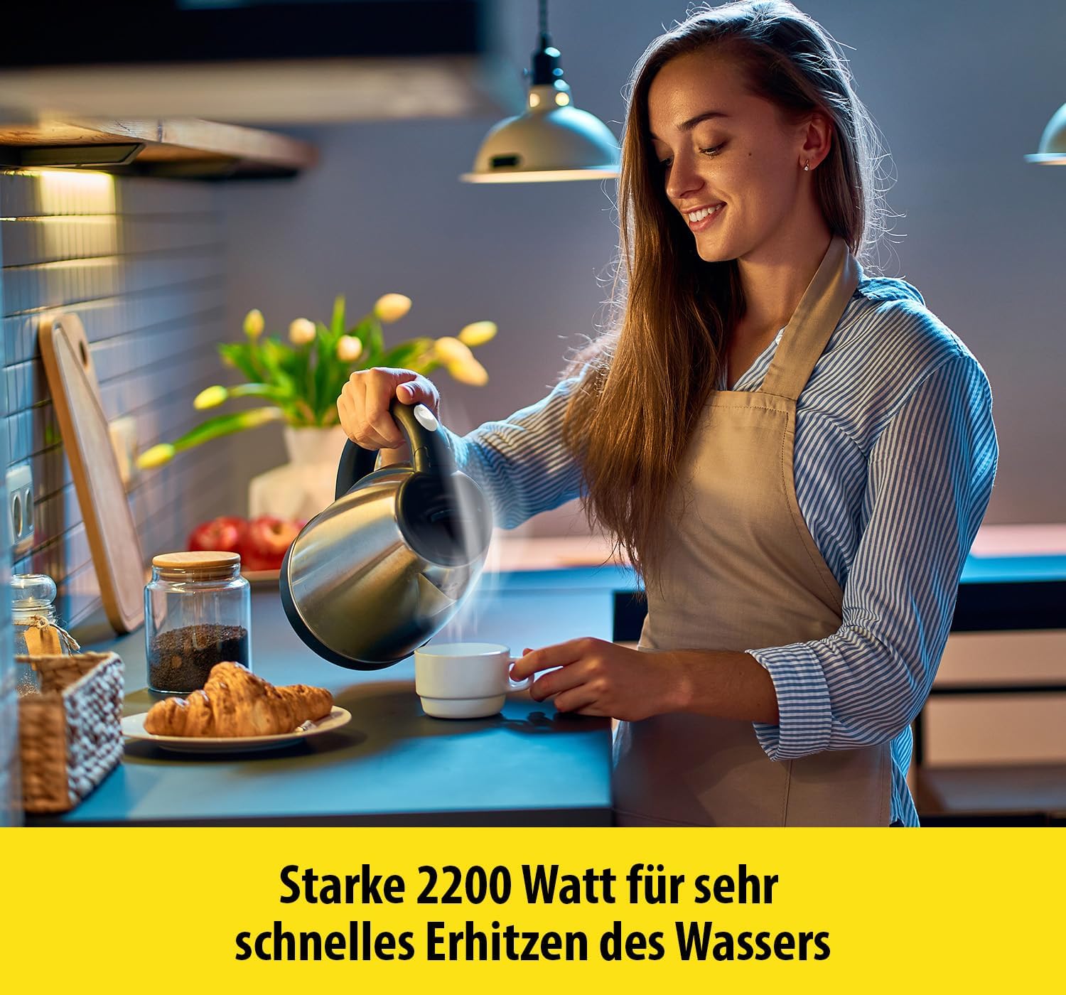 Carrera Wasserkocher Edelstahl 1,7 Liter