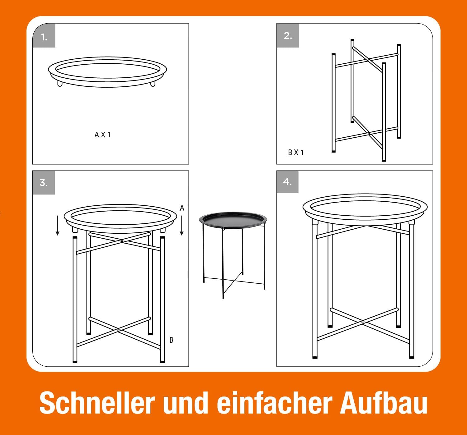 Beistelltisch klein, rund
