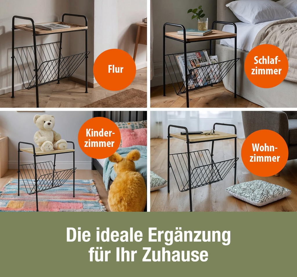 Beistelltisch mit Magazin