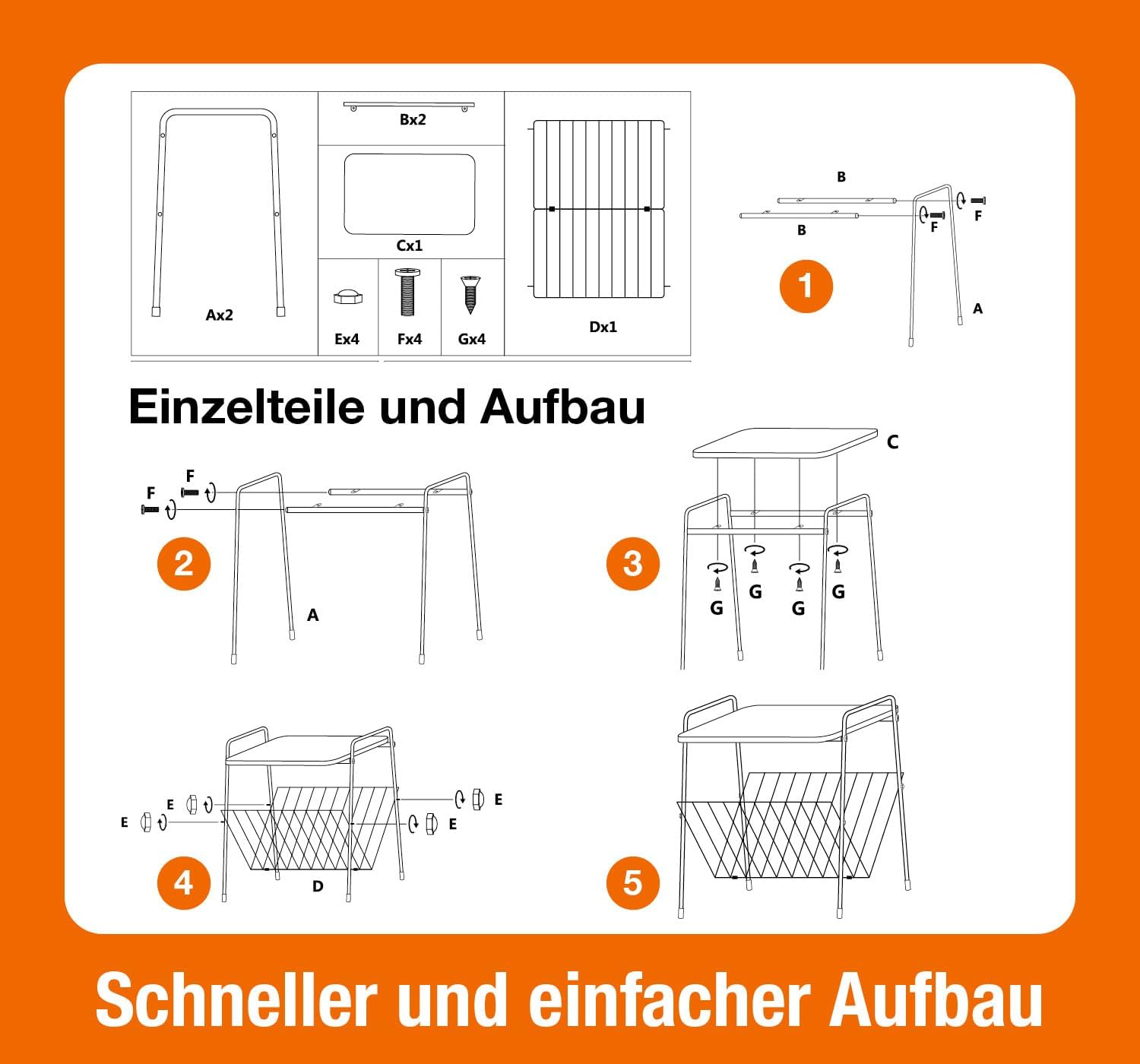 Beistelltisch mit Magazin