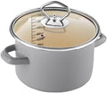 Ceraflon Emaille Topf mit Deckel 20cm, cool grey
