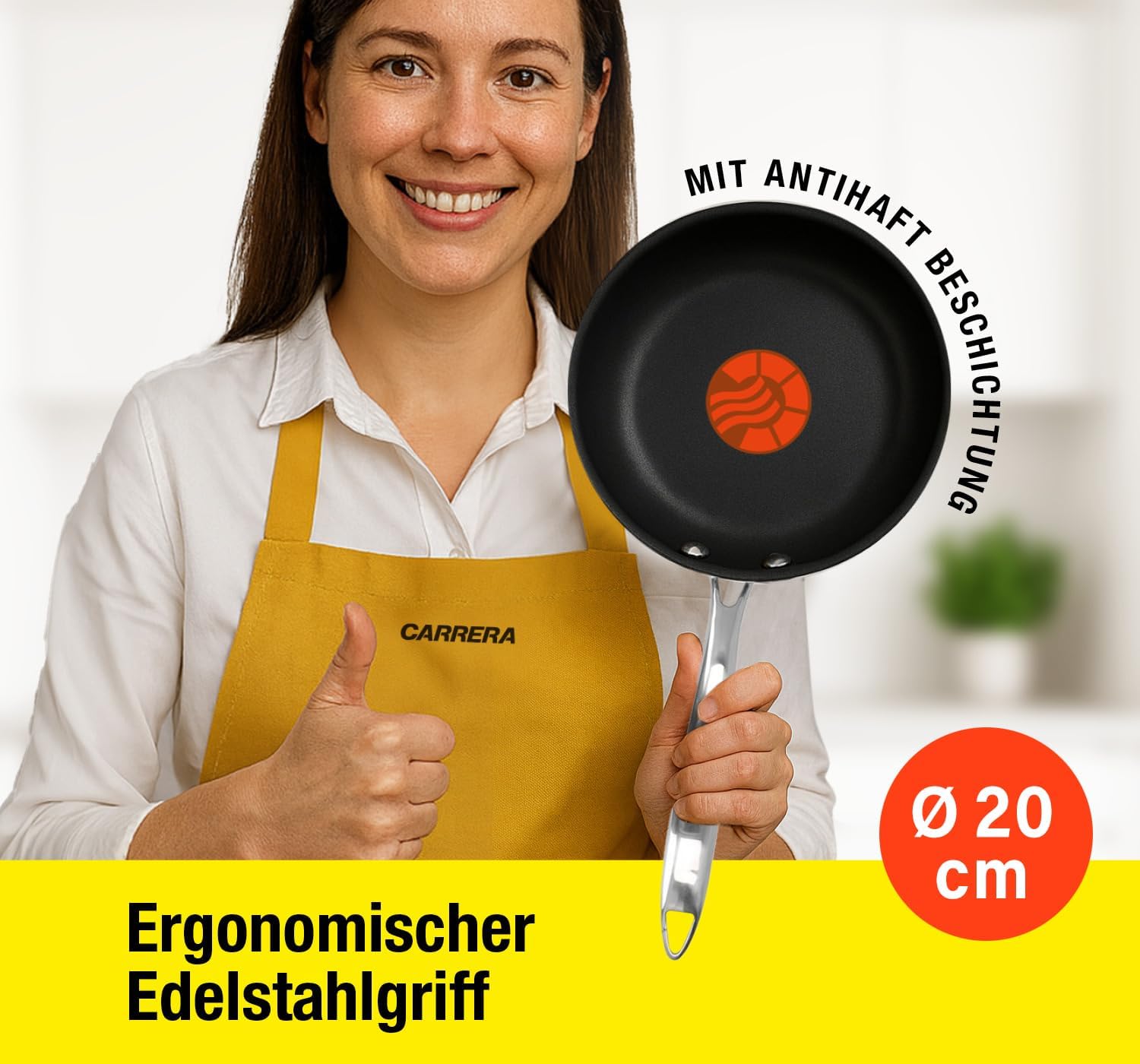 Ceraflon Elite-Pro Edelstahl Hybrid Pfanne 20 cm