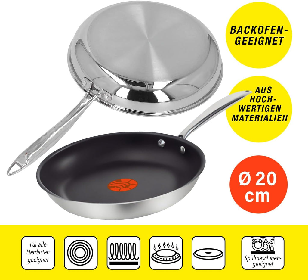 Ceraflon Elite-Pro Edelstahl Hybrid Pfanne 20 cm
