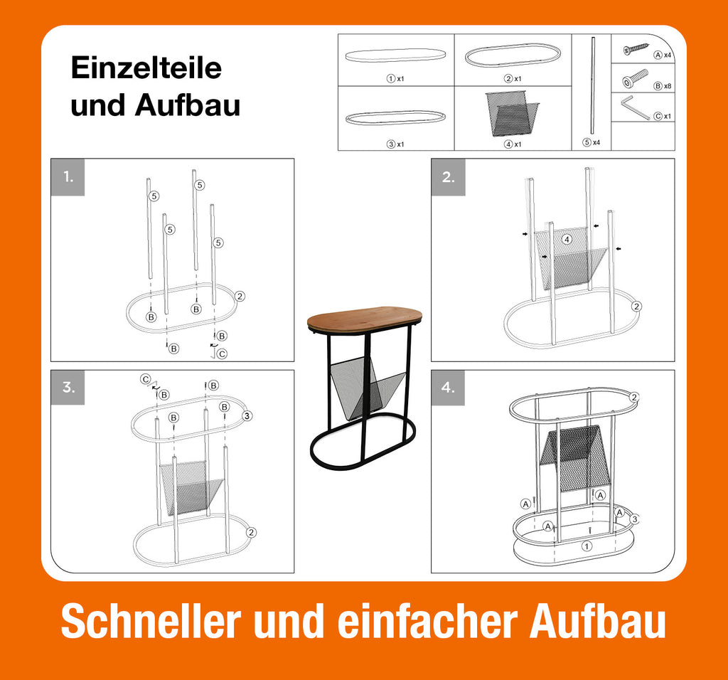 Beistelltisch oval