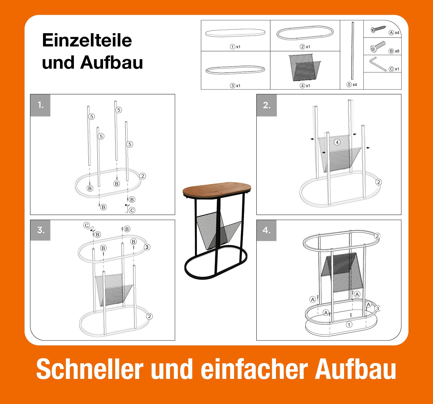 Beistelltisch oval