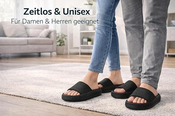 Relax Vital Wolken Slipper, schwarz, Größe 38, Polybag / Hang Tag