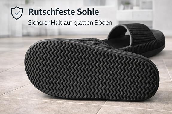 Relax Vital Wolken Slipper, schwarz, Größe 38, Polybag / Hang Tag