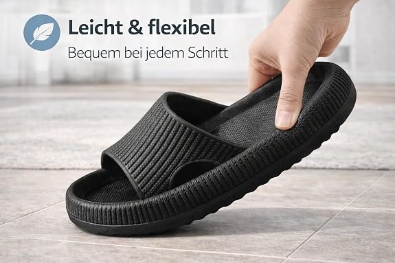 Relax Vital Wolken Slipper, schwarz, Größe 38, Polybag / Hang Tag