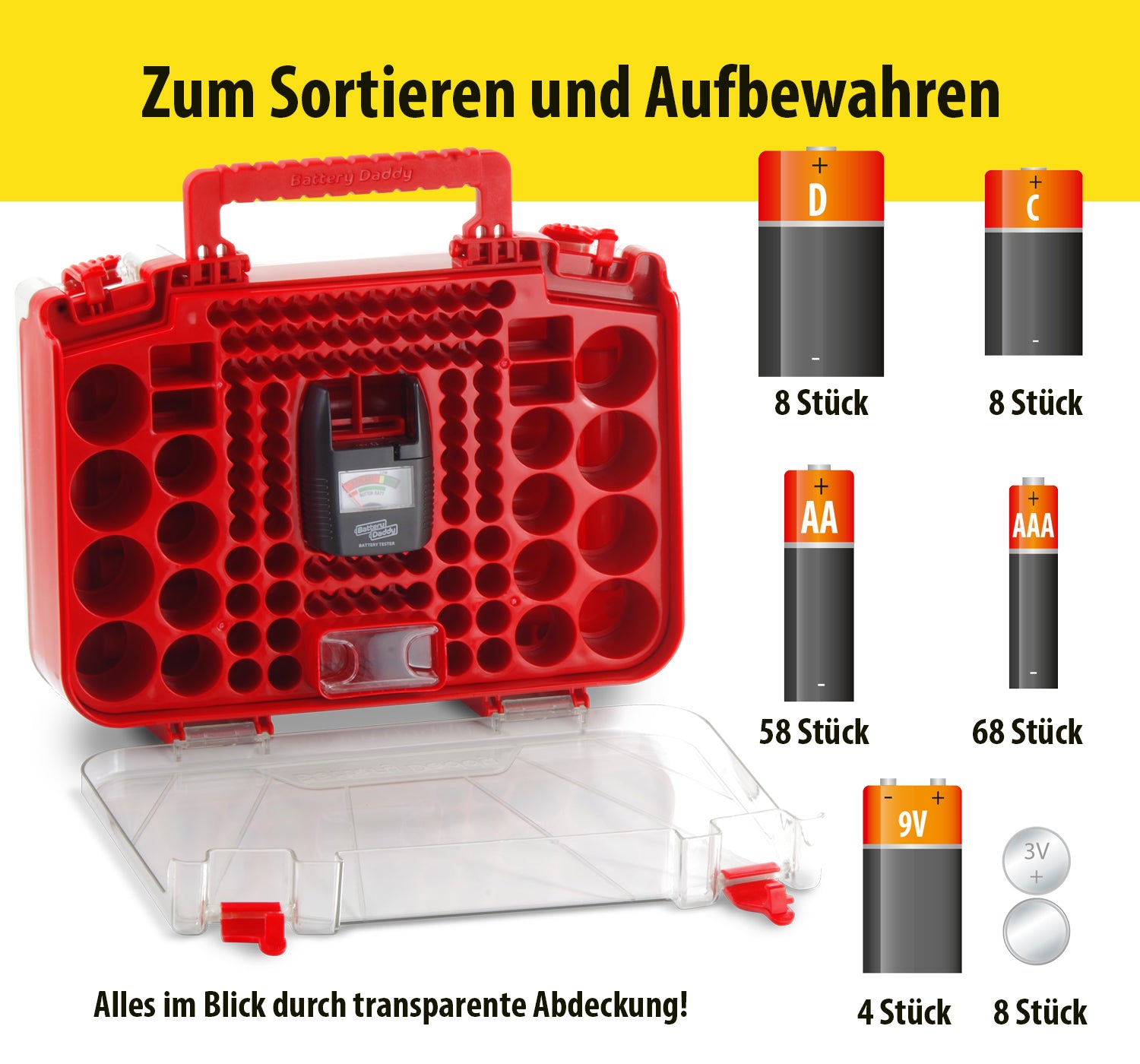 Telewelt Battery Daddy für 150 Batterien
