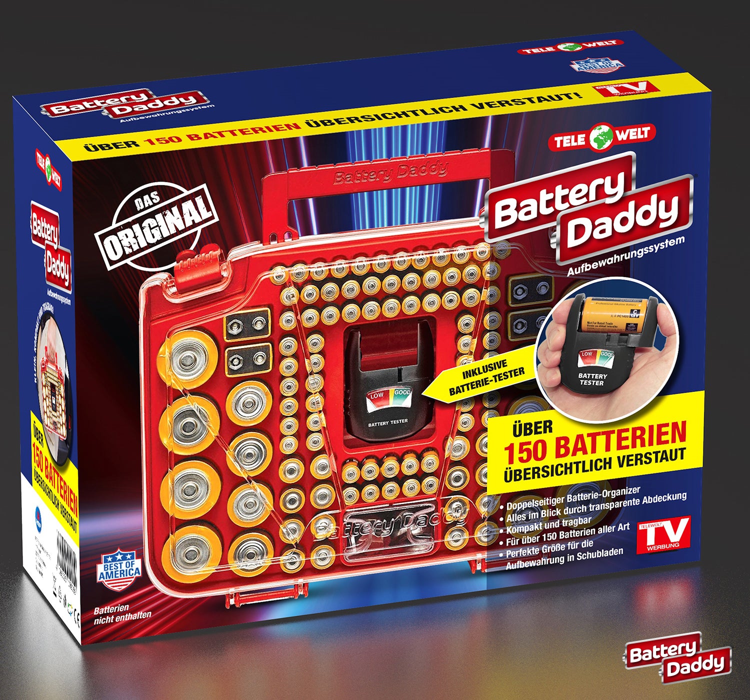 Telewelt Battery Daddy für 150 Batterien